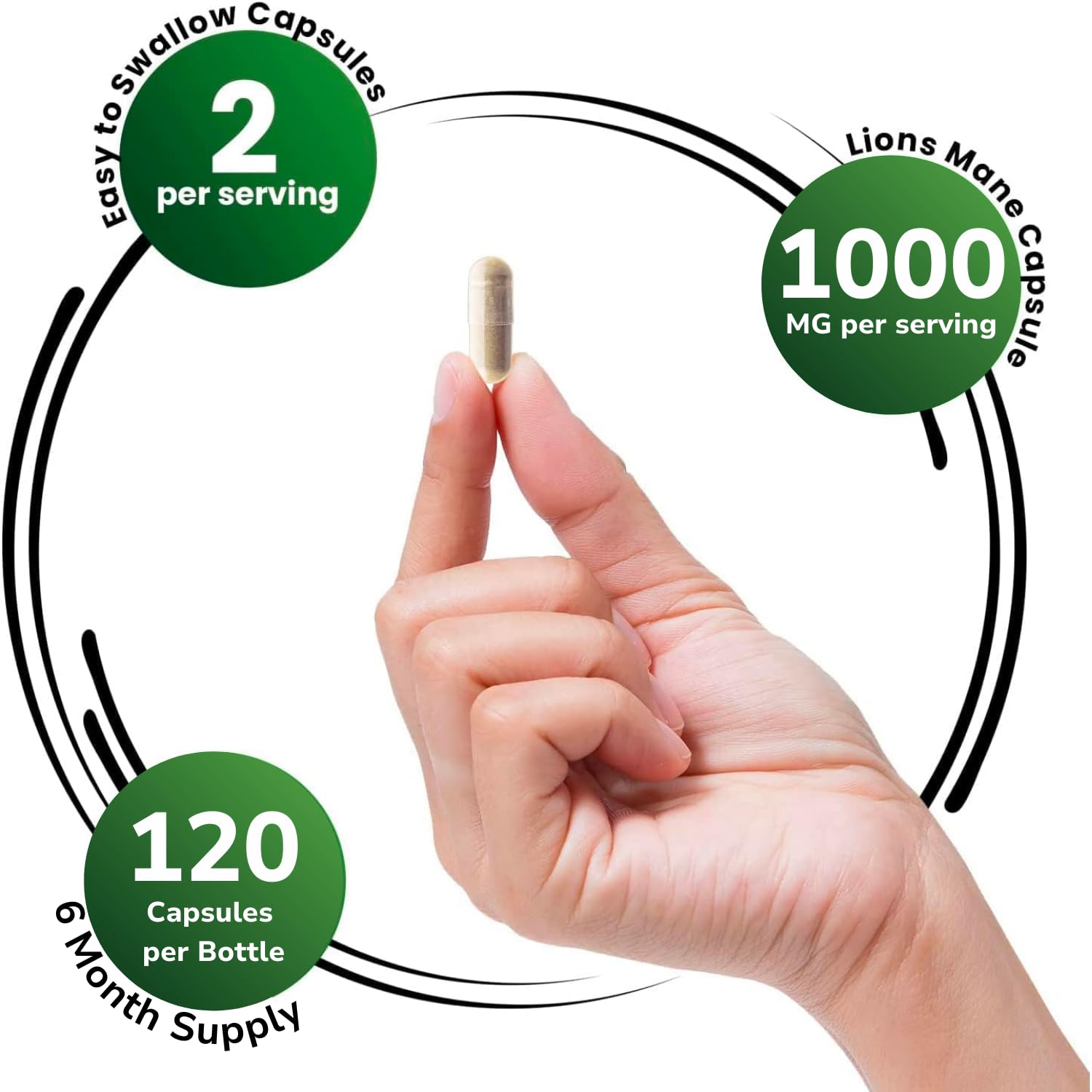 Genex Lions Mane serving scoop demonstrates simple daily dosage for consistency