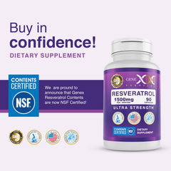 Genex Formulas Resveratrol 3-pack box for convenient daily use