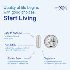 Genex Formulas TMG 500mg dosage image highlights flexible daily option