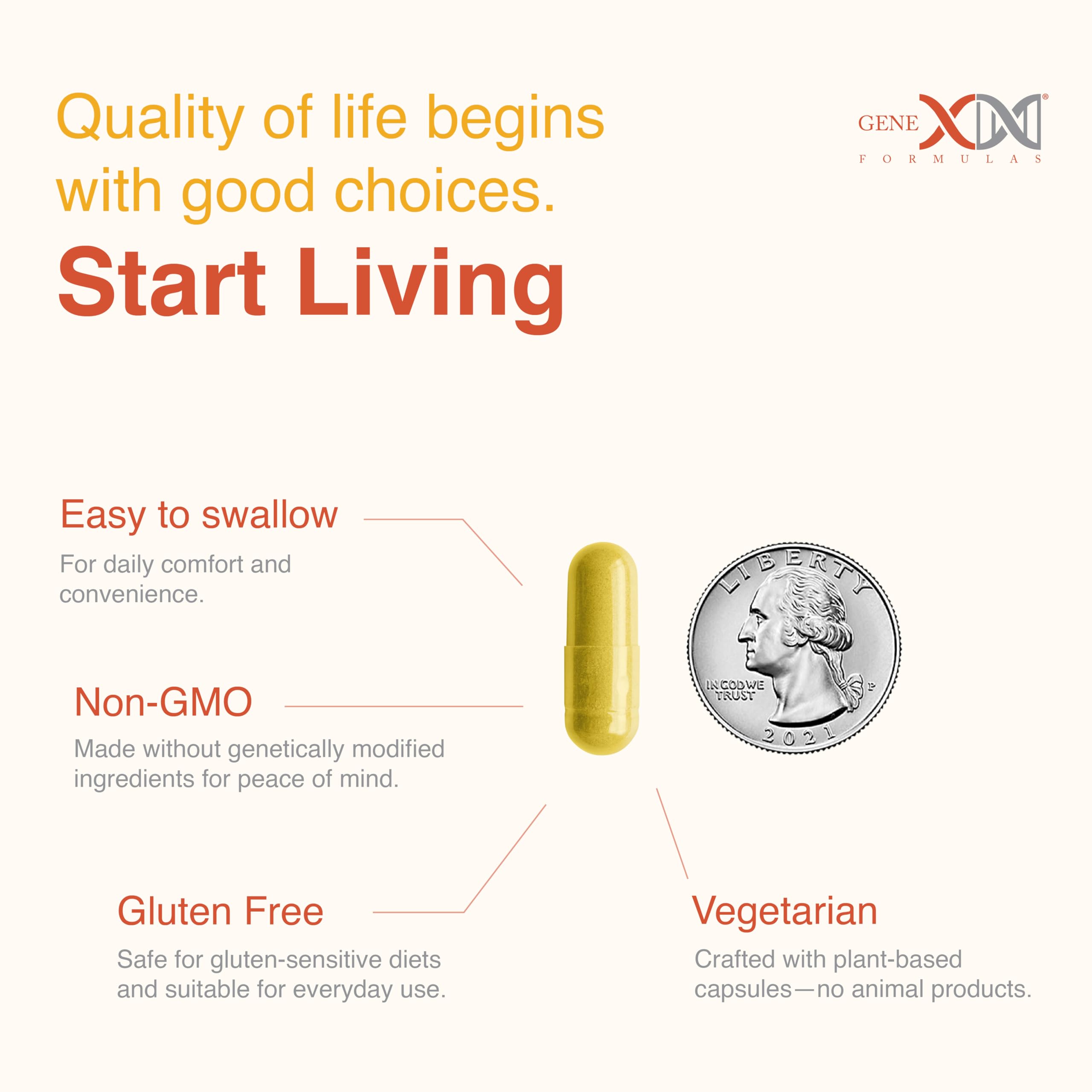 Genex Quercetin vegan capsules ready for daily routine.