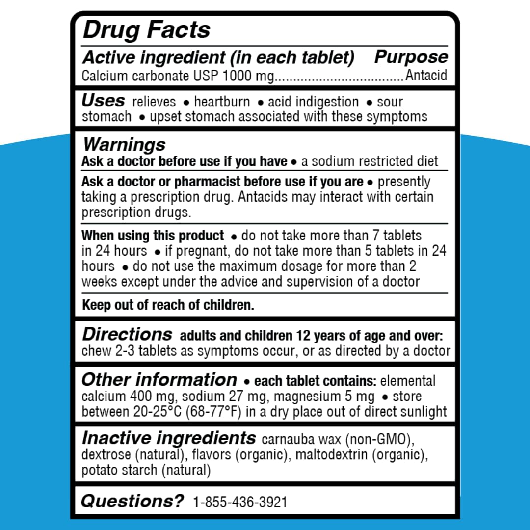 Genexa Antacid Maximum Strength packaging emphasizes clean medicine promise.