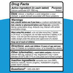 Genexa Antacid Maximum Strength packaging emphasizes clean medicine promise.