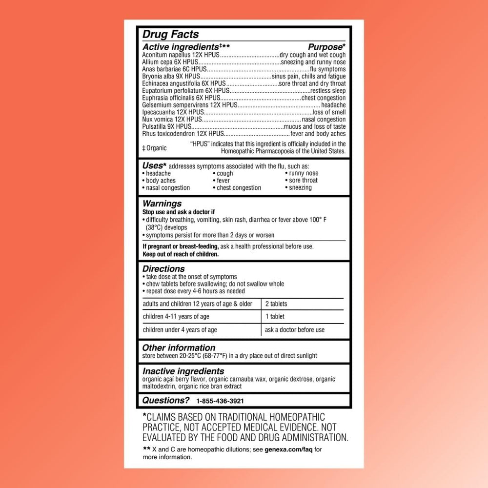 Genexa Flu Fix made in the USA with global organic ingredients.