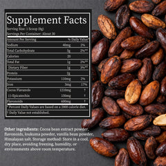GENGGUI High Cocoa Powder bottle closeup showing label and nutrients.