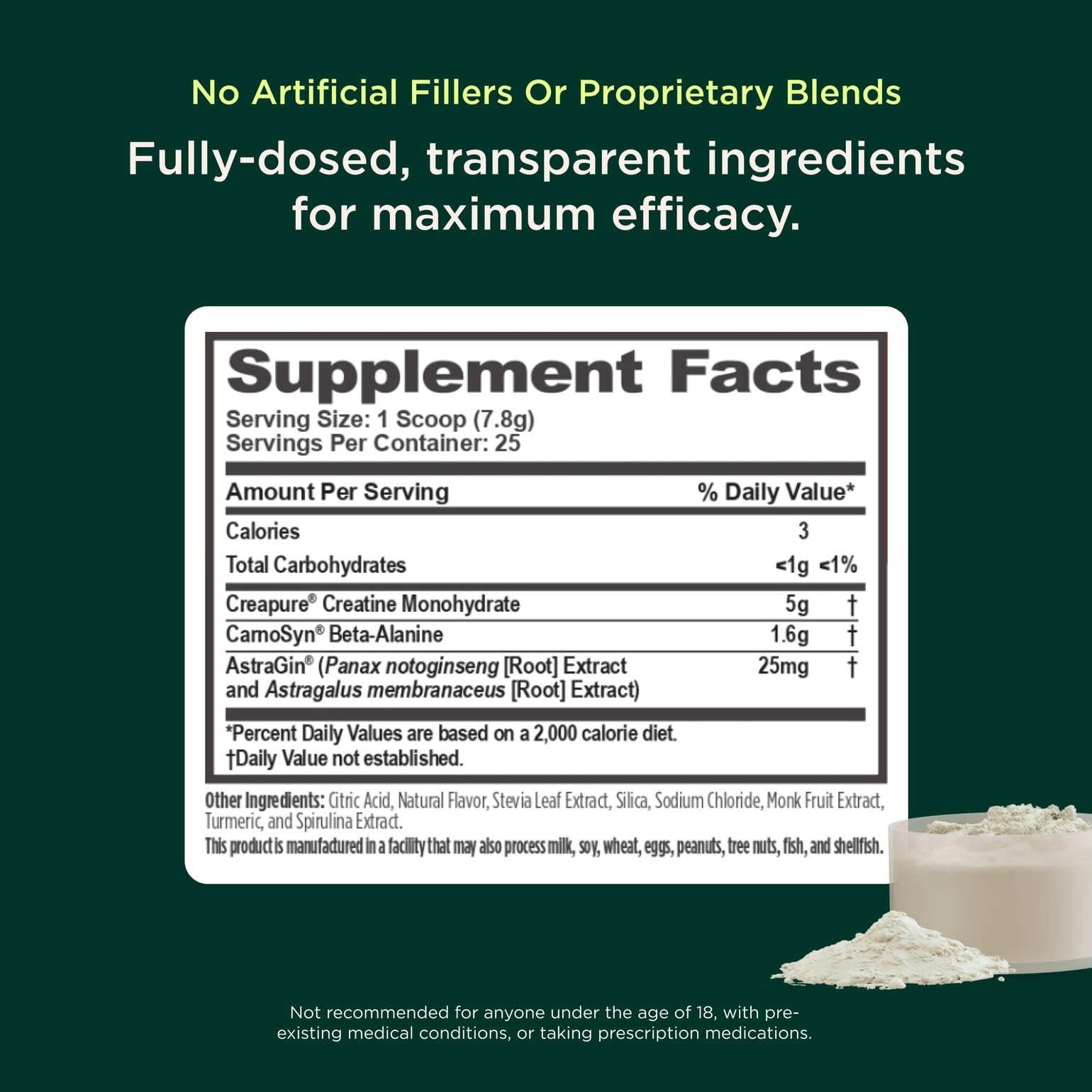 Close-up of Genius Brand creatine-green apple mix in glass