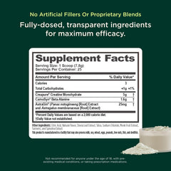 Close-up of Genius Brand creatine-green apple mix in glass