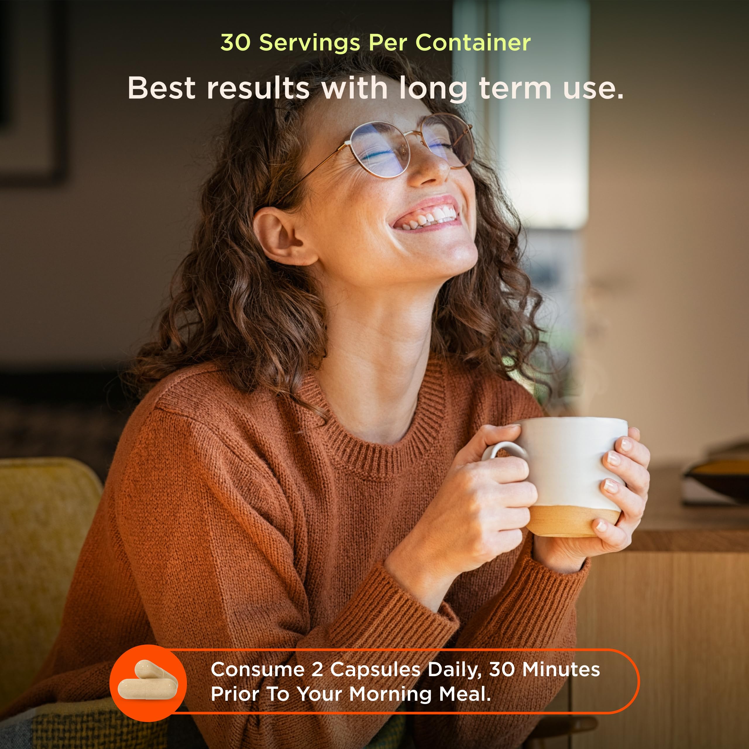 Genius Burn ashwagandha-tea-crine image emphasizes key ingredients for calm focus.