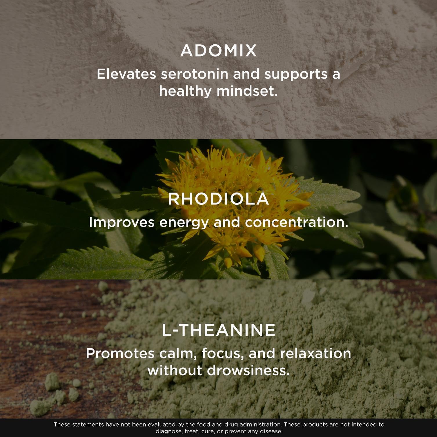 Genius Joy label close-up showing SAMe and ginseng ingredients