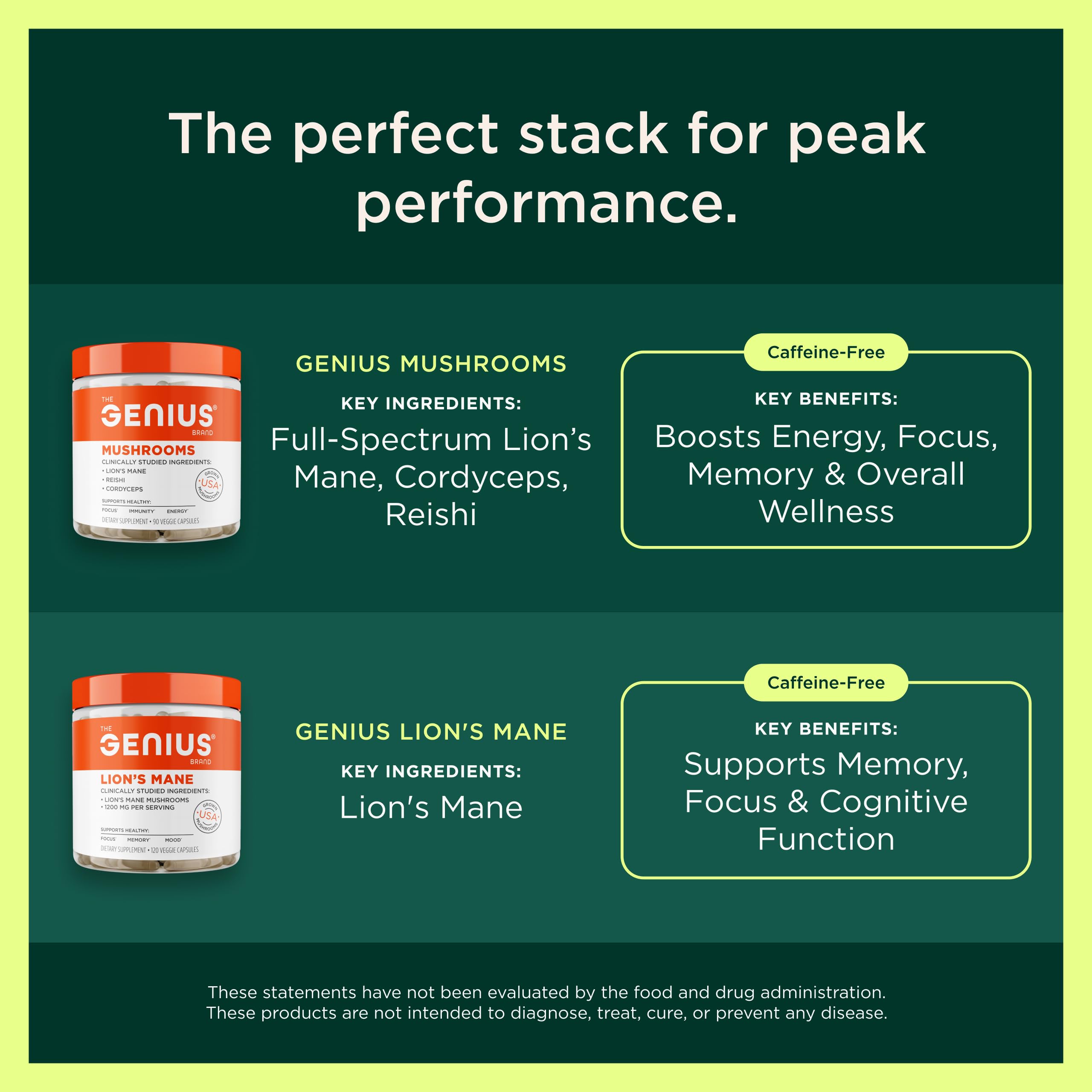 The Genius Brand Genius Turkey Tail capsules beside a pill organizer for daily consistency.