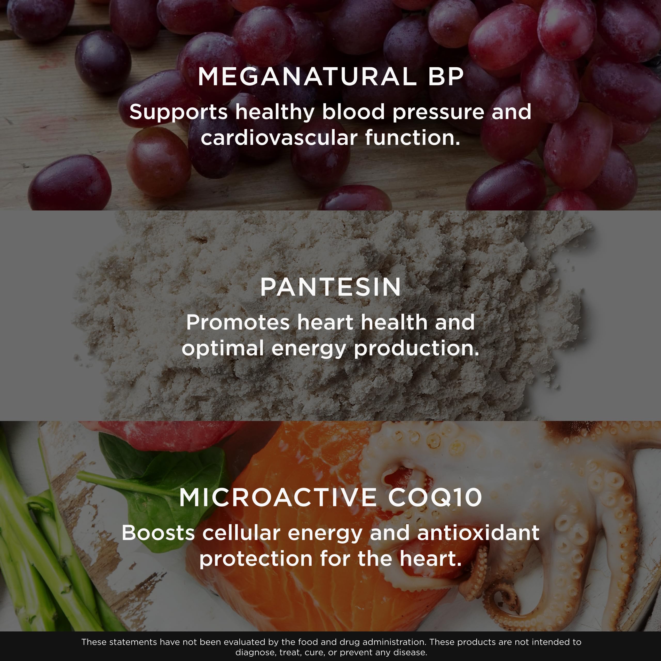 Vegan veggie pills-pack image hints at clean, non-GMO heart support.