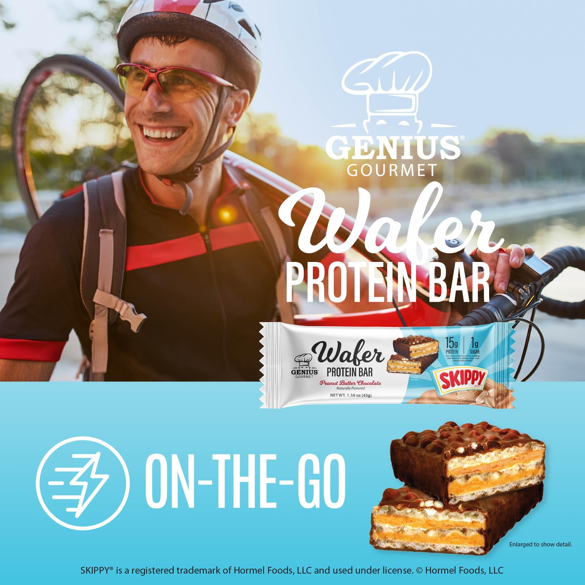 Genius Gourmet SKIPPY made in USA with domestic and international ingredients.