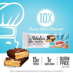Genius Gourmet SKIPPY bar provides 15g protein per serving.