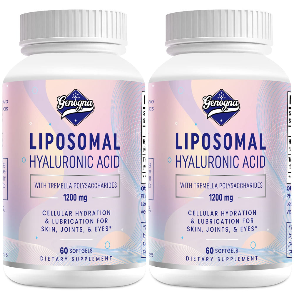 Genogna liposomal hyaluronic acid 1000mg bottle may support joint and skin hydration.