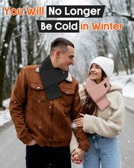 Genovega heated scarf features a hidden battery pocket for long-lasting warmth