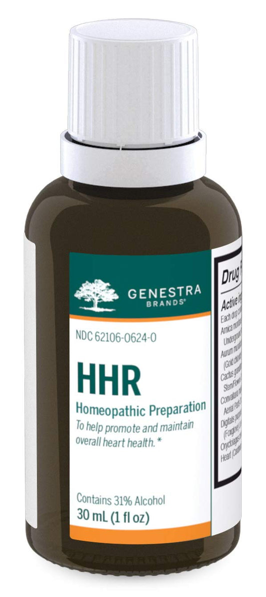 Genestra Brands HHR bottle front view highlights heart health support.
