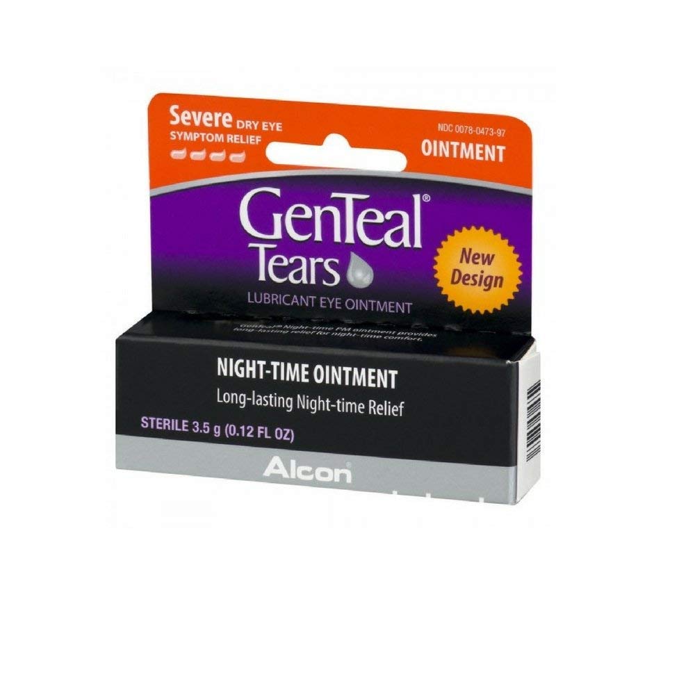 GenTeal Tears Night Ointment pack provides long-lasting dry eye relief while you sleep