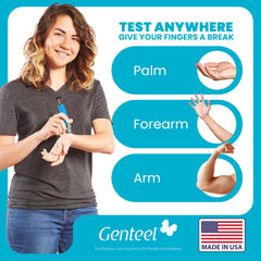 Testing on the thenar palm area for convenient real-time readings.