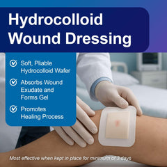 Dermatell borderless hydrocolloid dressing for comfortable wear without lifting.