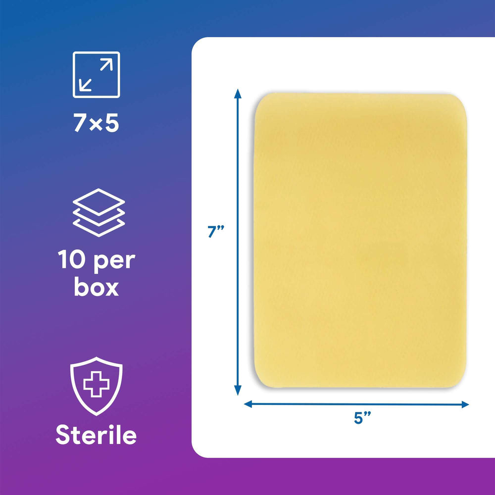 Gentell Select honey hydrogel dressing box 10 sheets: convenient supply for versatile wound care