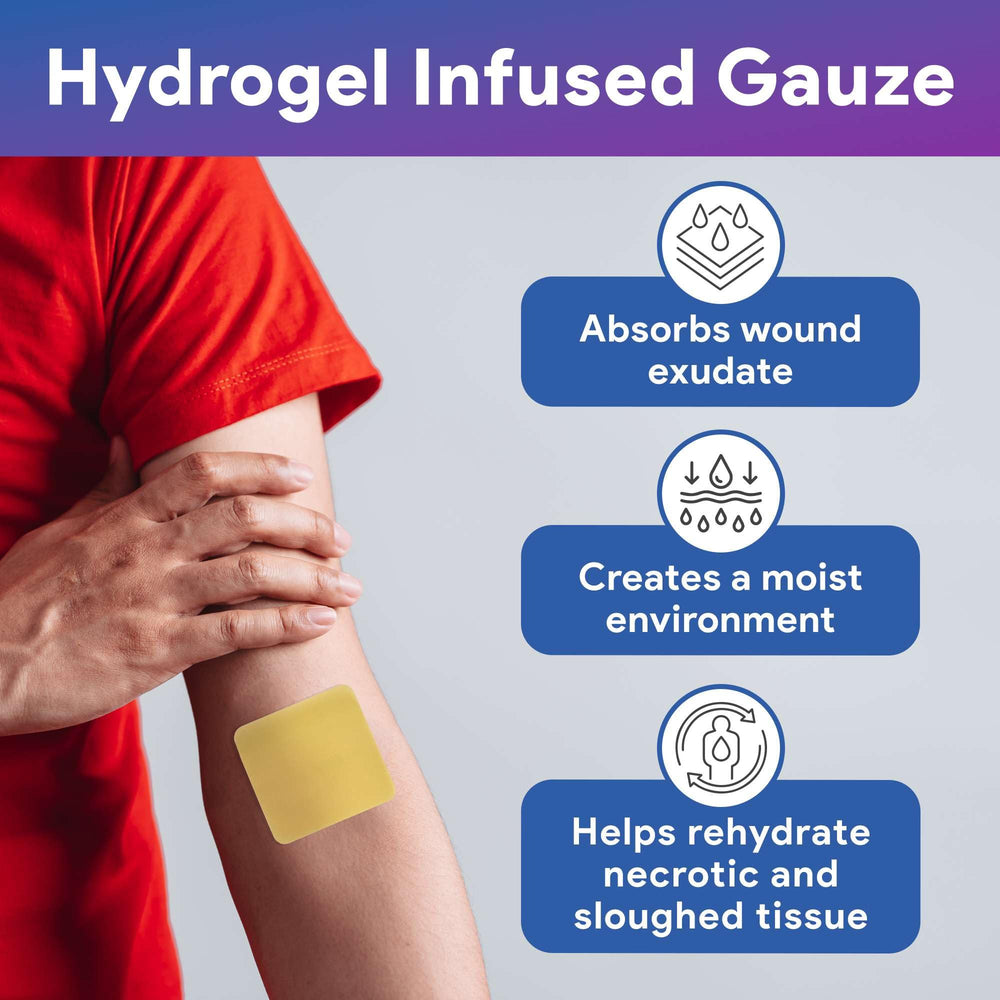 Sterile Gentell Select dressings ready for wound care use.