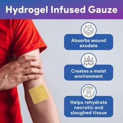 Sterile Gentell Select dressings ready for wound care use.