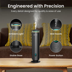 GentleJet MajesticMist wireless charging base for flexible placement with power.