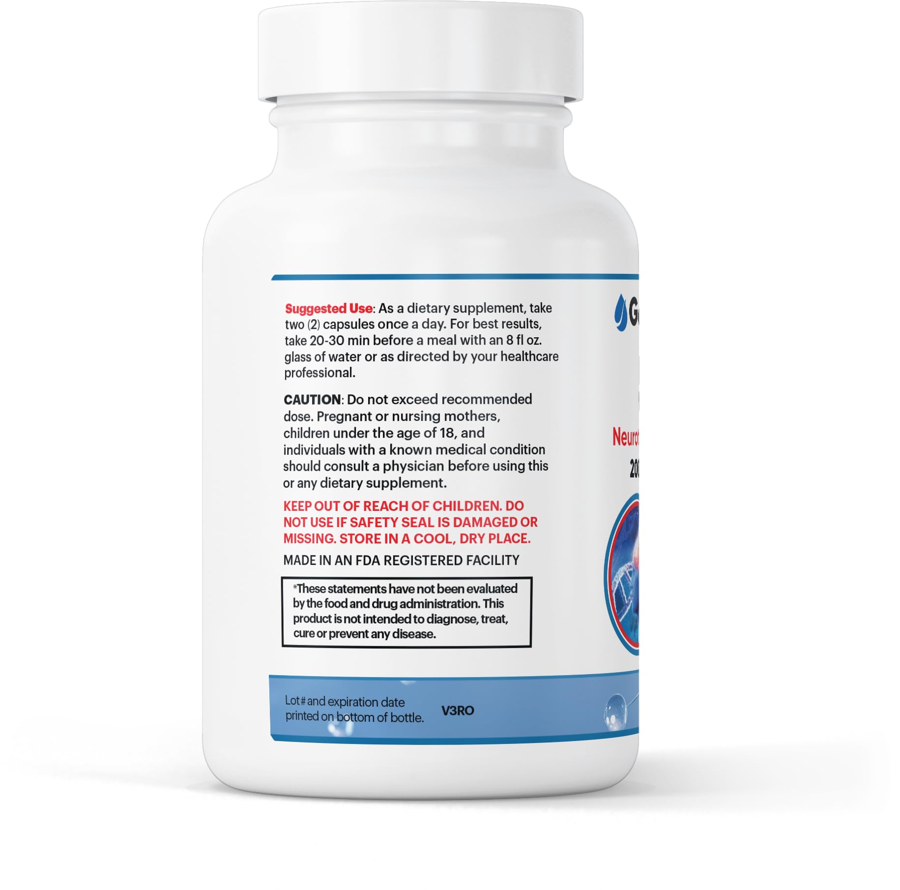 GenuinePurity 5-HTP capsules close-up highlighting calcium for absorption