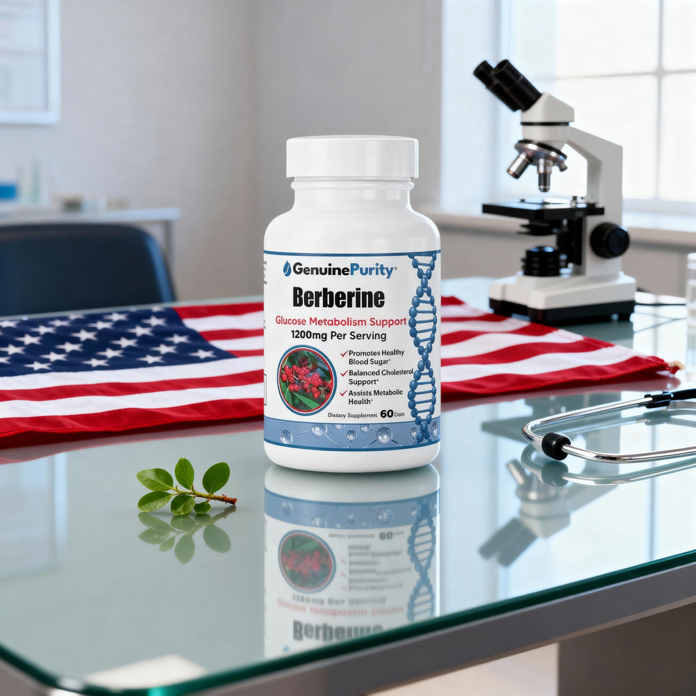 Lifestyle scene with GenuinePurity Berberine HCl supports daily energy balance.