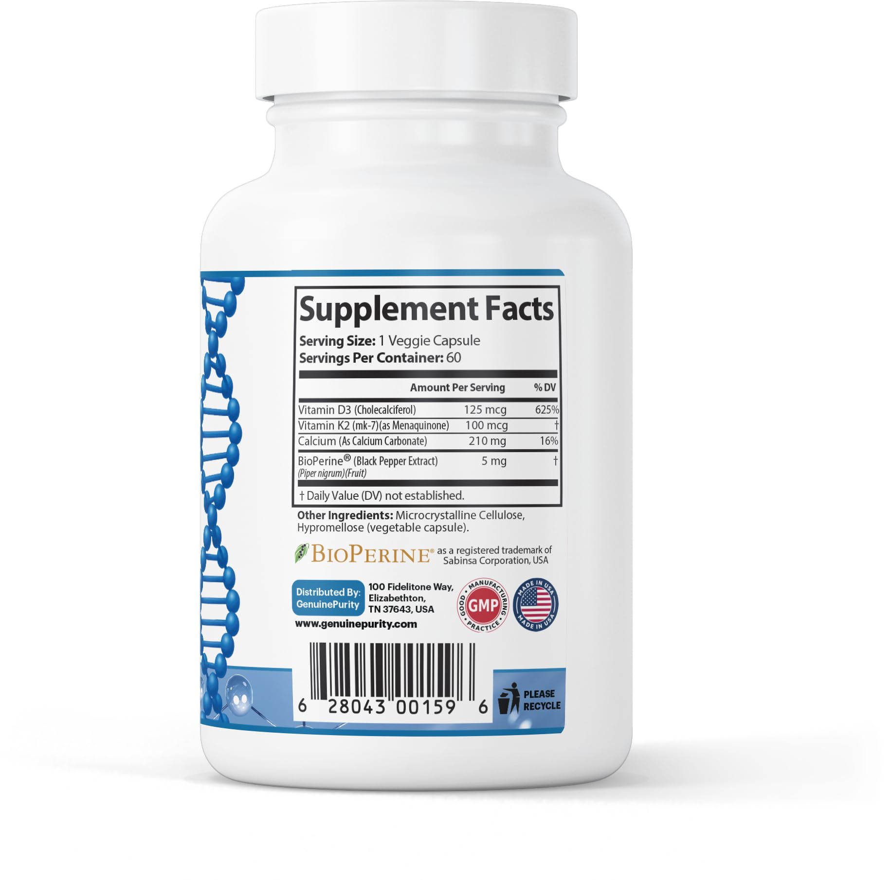 GenuinePurity D3 K2 liposomal delivery visualization shows enhanced absorption.
