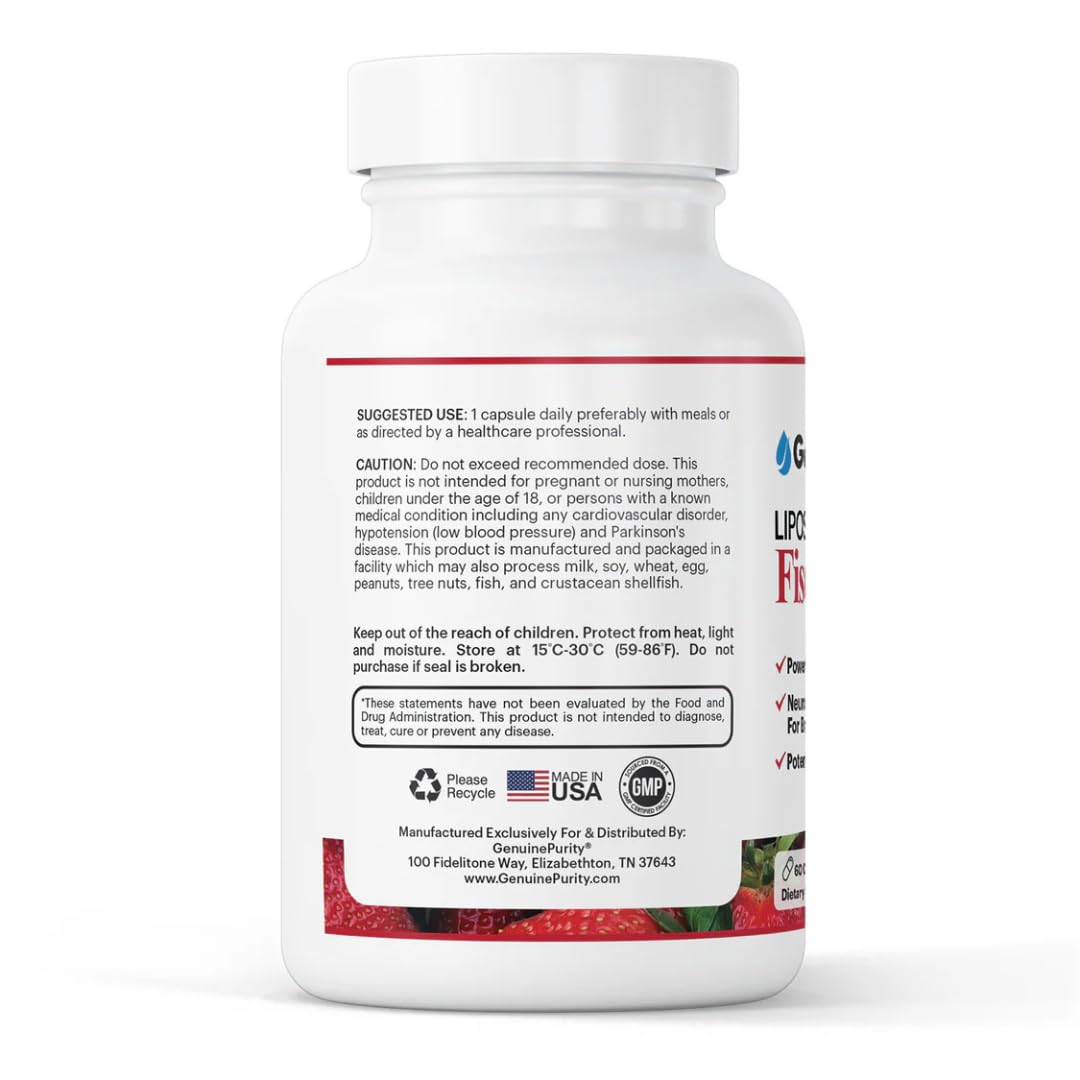 GenuinePurity Fisetin USA-made seal on bottle cap.
