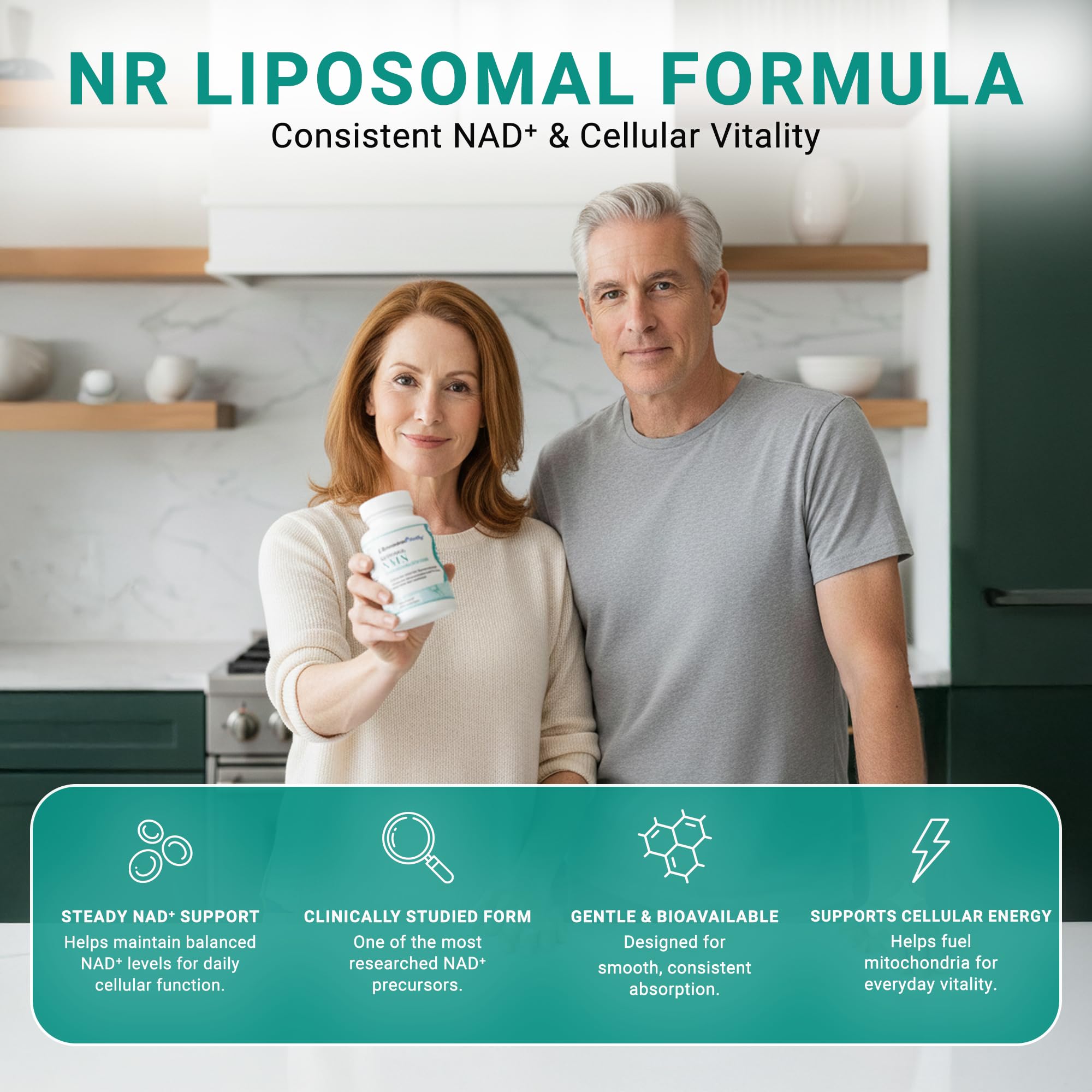 GenuinePurity NR label highlights a clean, non-GMO, vegan formulation.