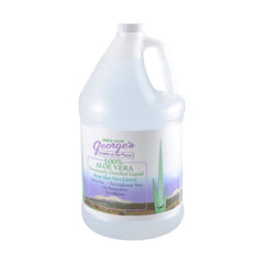 George's Aloe Vera Liquid poured into a glass for easy mixing.