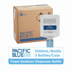 Georgia-Pacific Pacific Blue Ultra foam sanitizer refill with dispenser compatibility for touchless systems.