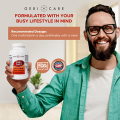 GeriCare brand logo on packaging reinforces trusted daily use.
