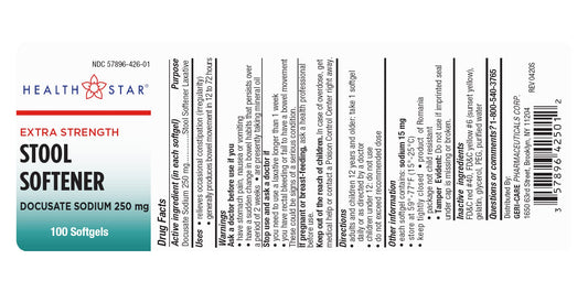 Geri Care Docusate softgel easy-swallow feature for daily comfort.