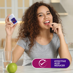 Label close-up of GeriCare Omeprazole delayed-release capsules with 20.6 mg strength.