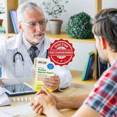 GeriCare brand logo reinforces trusted digestive support.