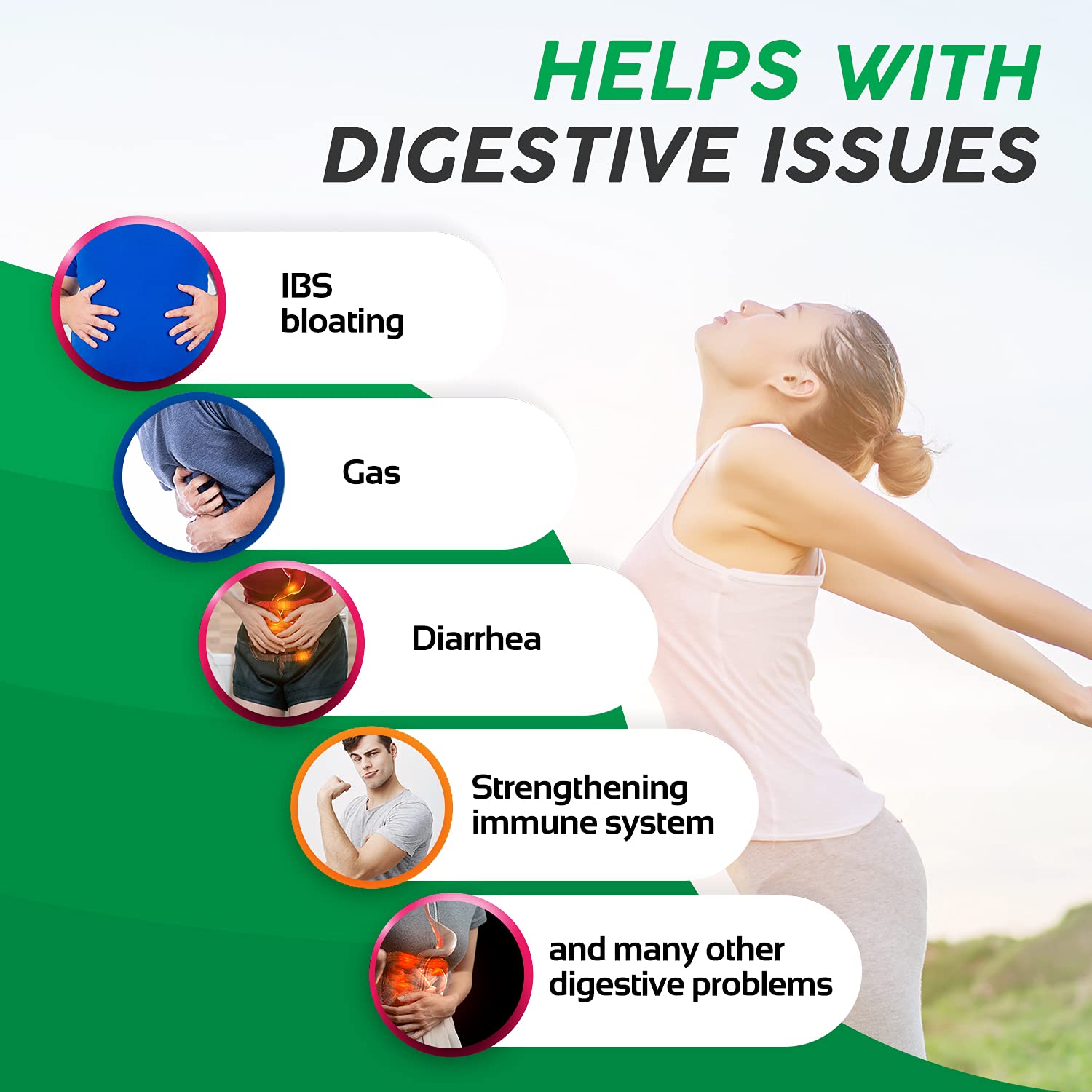 Close-up of capsules emphasizing high potency probiotic benefit.