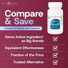 GeriCare S. Boulardii 12-pack box visual for value and ongoing support.