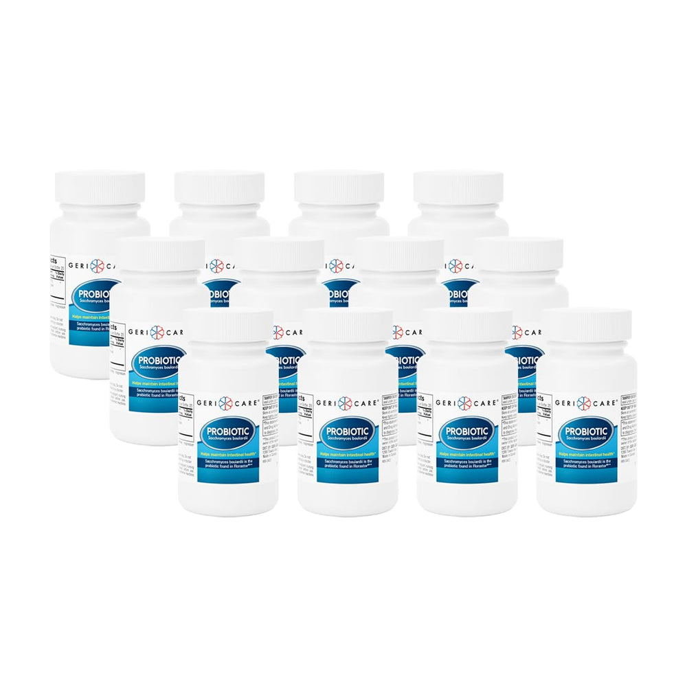 GeriCare S. Boulardii bottle front shows easy daily digestive support.