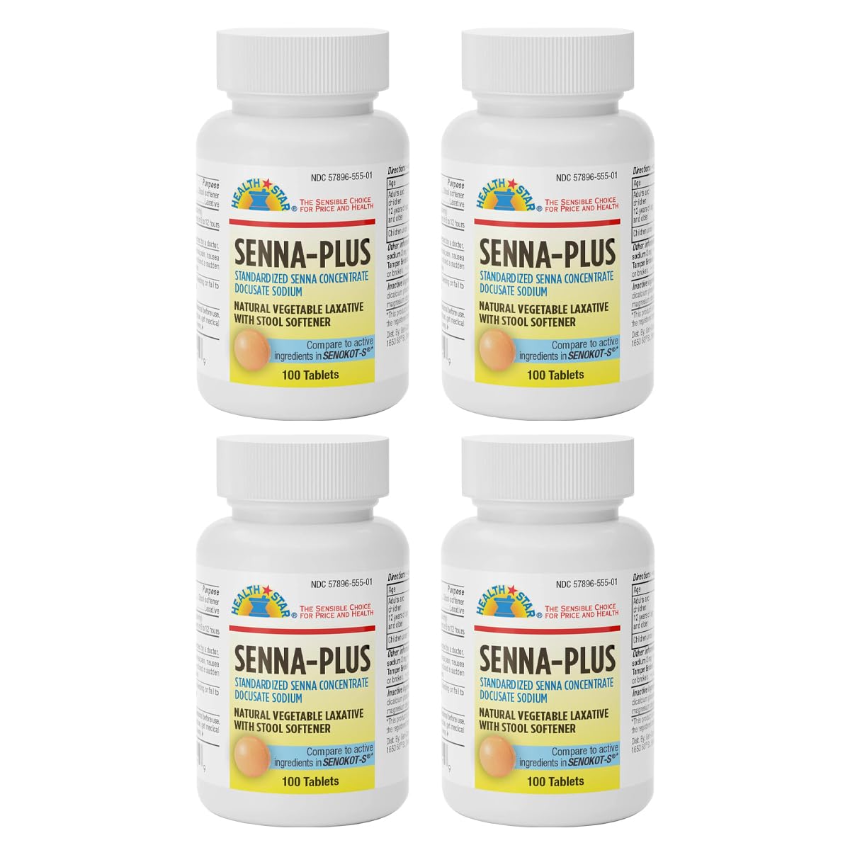 GeriCare Senna Plus bottle front showing the packaging for gentle constipation relief
