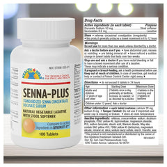 GeriCare Senna Plus bottle being poured for easy dosing