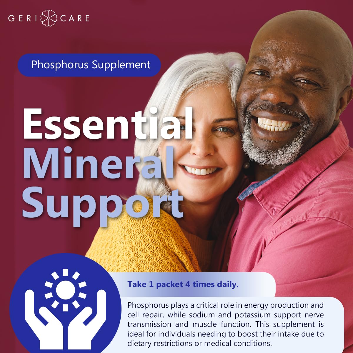 GeriCare travel-ready packaging for daily mineral support
