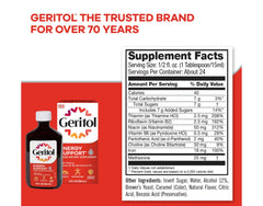 Pleasant-tasting Geritol liquid with a simple, enjoyable daily experience.