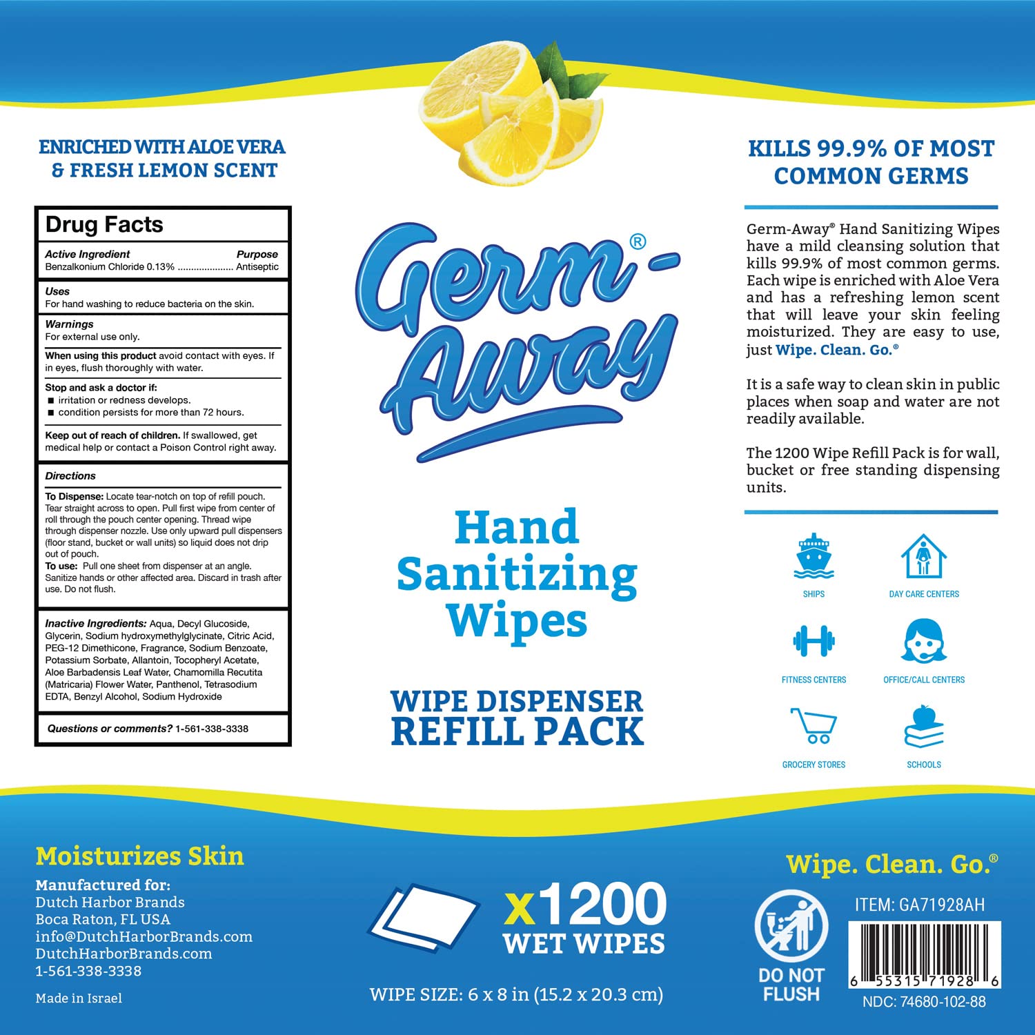Ideal for gyms and offices to support hygiene.