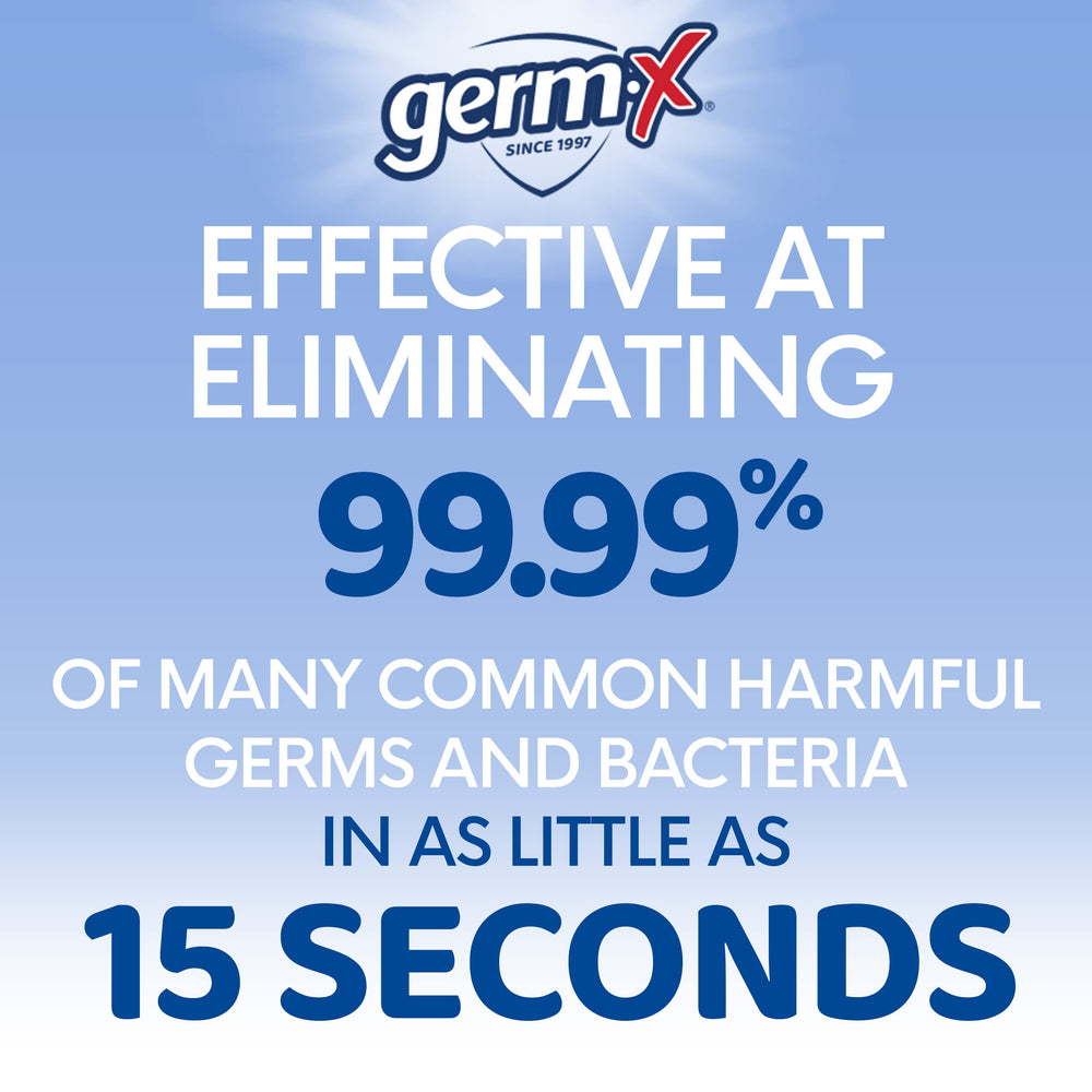 Germ-X Nourish bottle cap close-up, convenient flip-top for quick use.