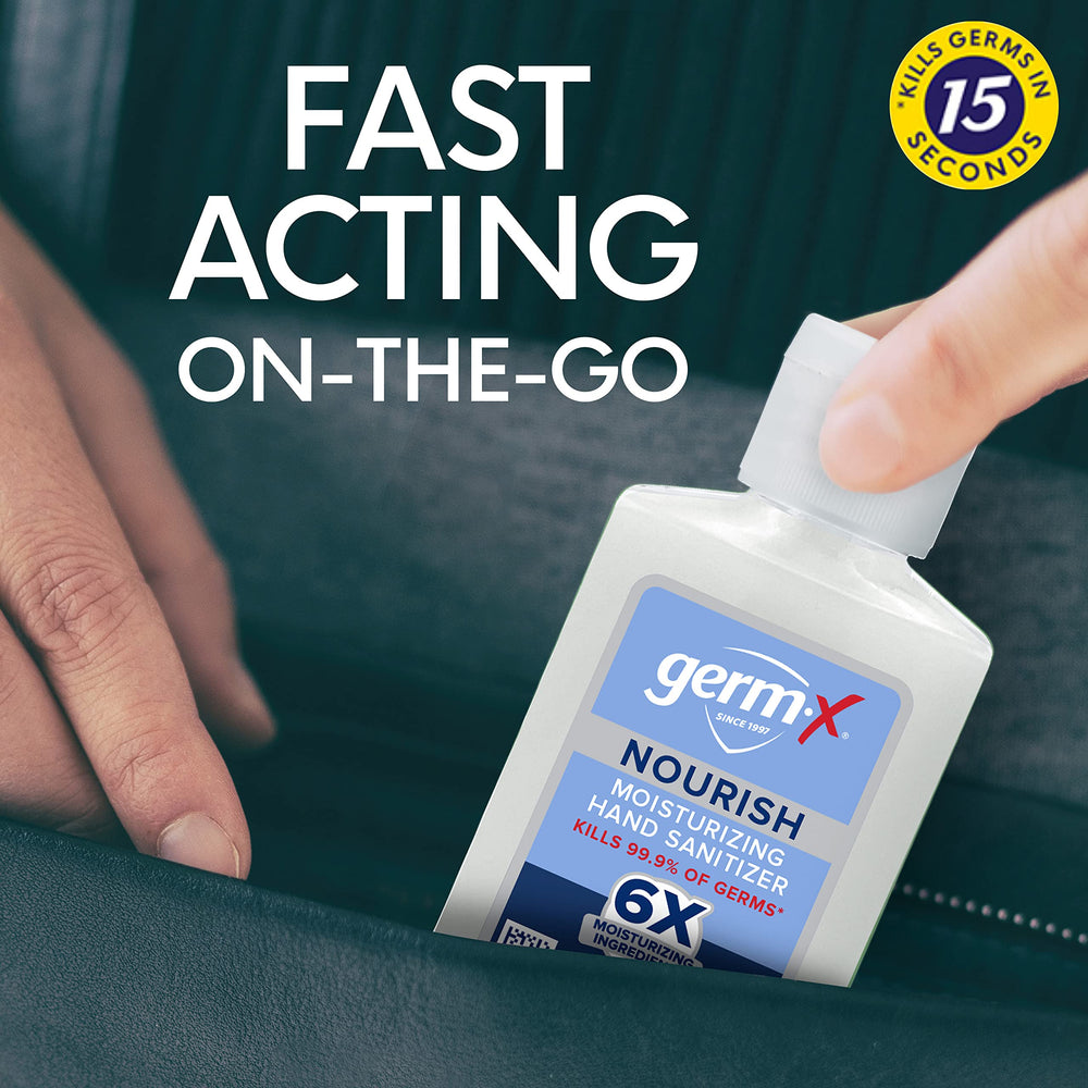 Germ-X Nourish pack of 24 bottles, ideal for classrooms or offices.