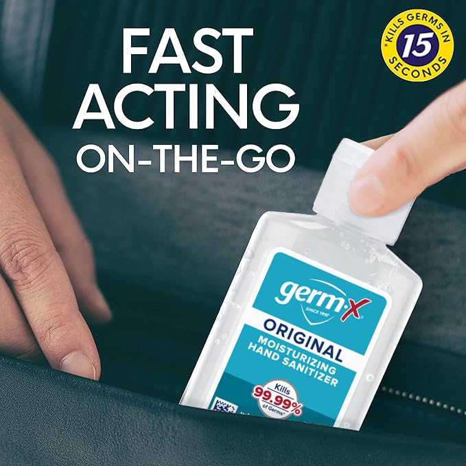 Germ-X Original pump-dispense bottle perfect for desks and shared spaces.