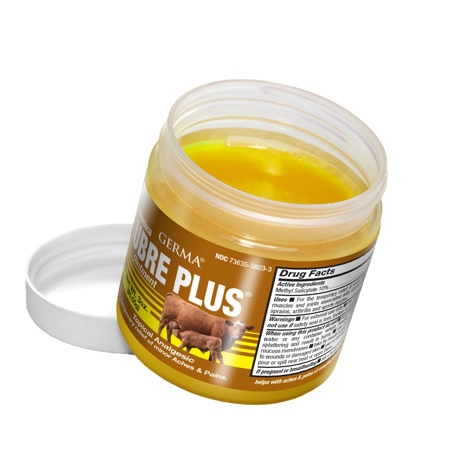 Germa Manteca Ubre Plus hand applying ointment on skin