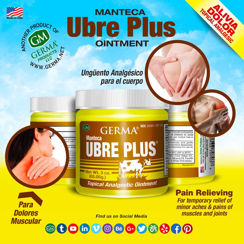 Germa Manteca Ubre Plus yellow ointment color indicating natural formulation